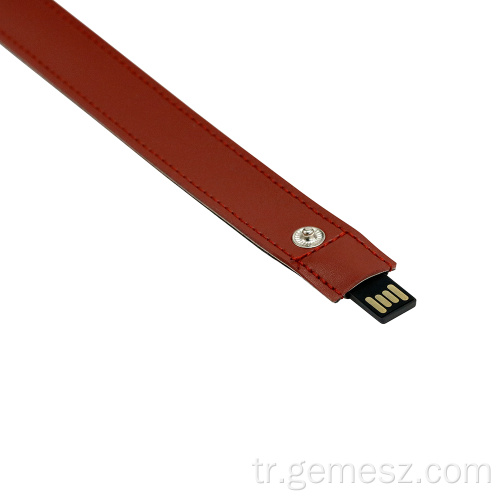 Deri Bileklik USB Flash Sürücü Bilek Bellek Sürücüsü